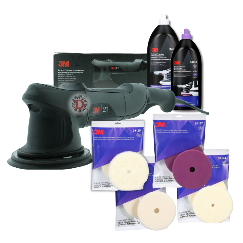 NUOVO KIT 3M  LUCIDATURA PROFESSIONALE IN 2 STEP COMPLETO DI PASTA, POLISH E 4 TAMPONI