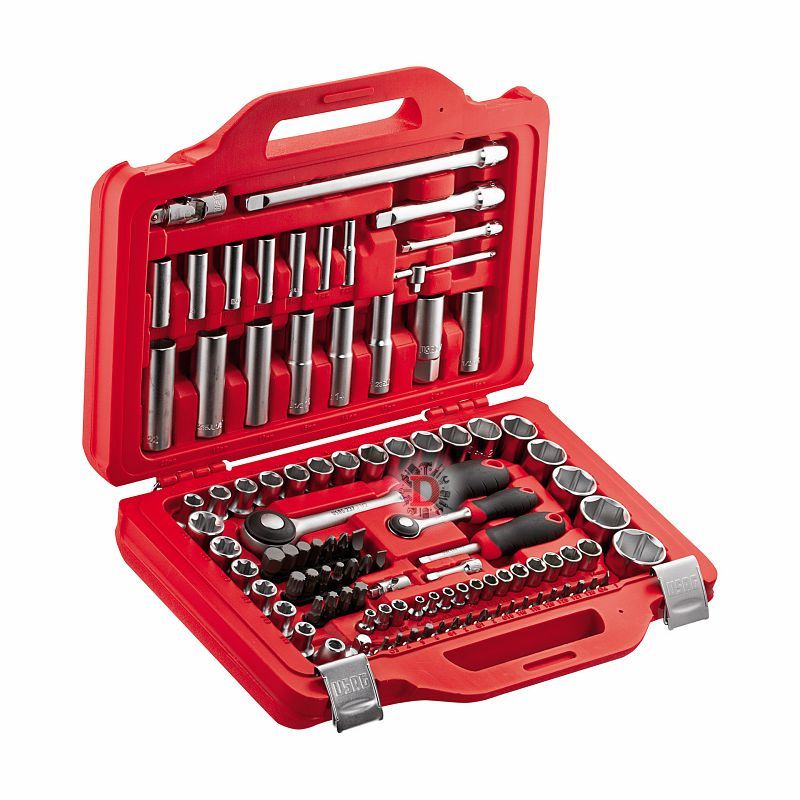 USAG 601 1/4-1/2 J82 ASSORTIMENTO IN CASSETTA MODULARE CON BUSSOLE SAGONALI E CHIAVI COMBINATE 82PZ