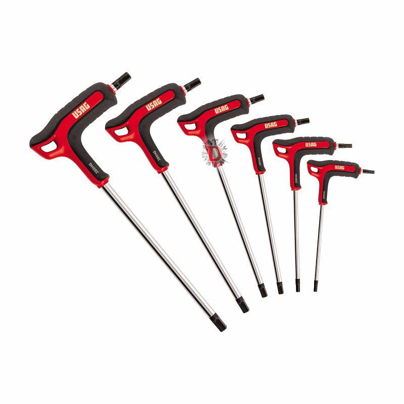 USAG 280 HG/SE6 SERIE DI 6 CHIAVI MASCHIO ESAGONALE CON IMPUGNATURA