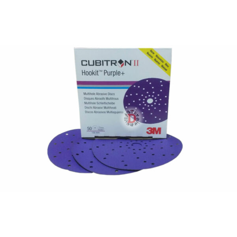 DISCO ABRASIVO 3M™ CUBITRON II HOOKIT 737U, 150 mm, MILTIFORATO GRANE DA P40 A P600