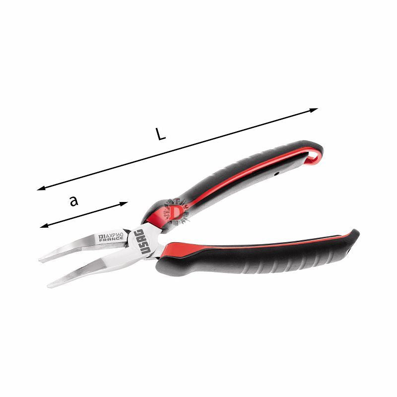 USAG 131 AXP 160 PINZA A BECCHI PIATTI LUNGHISSIMI PIEGATI A 45°