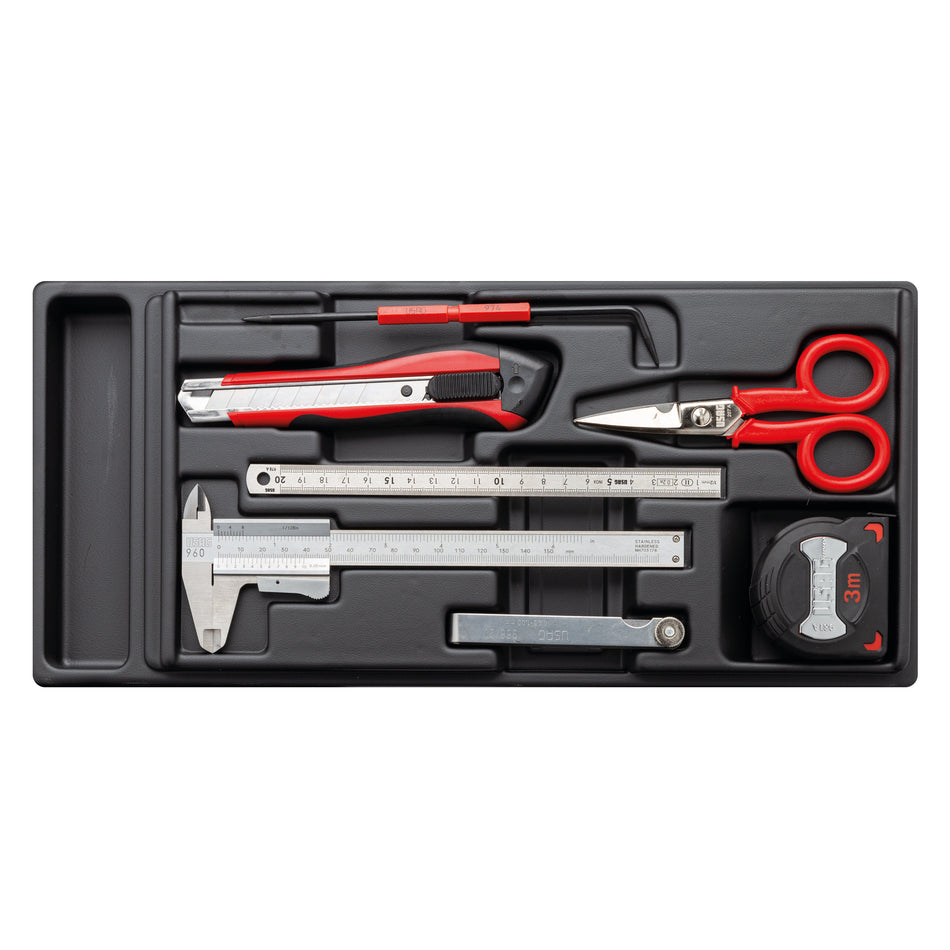 USAG 519/960 ASSORTIMENTO CON ATTREZZI PER MISURAZIONE DI PRECISOONE 7 PZ