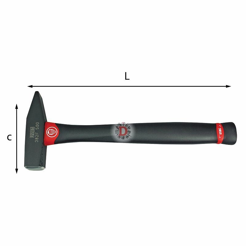 USAG 382 F MARTELLO PROFESSIONALE CON MANICO IN FIBRA